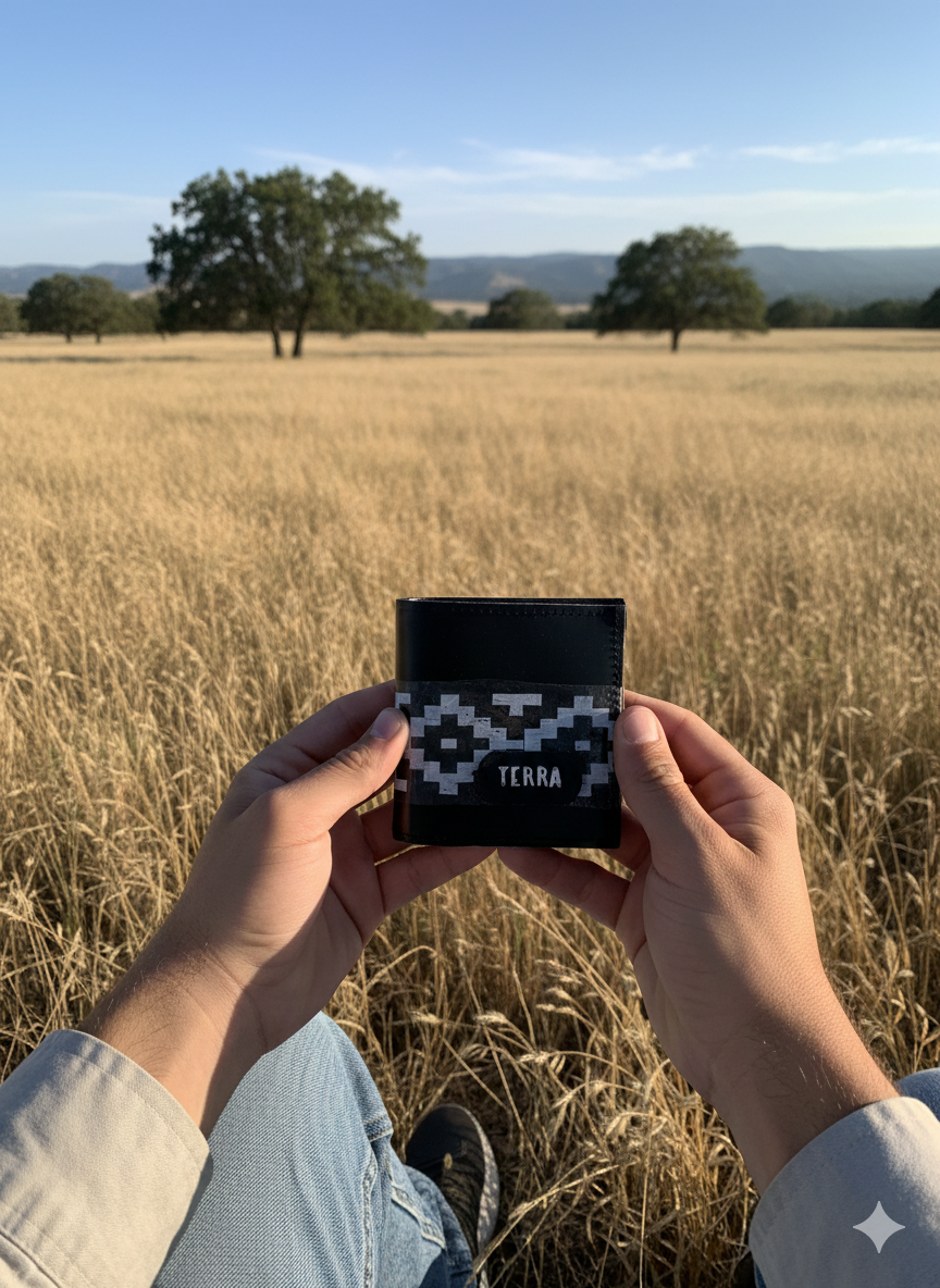 Billetera de Bolsillo TERRA: Cuero de Plástico Reciclado y Diseño Sustentable